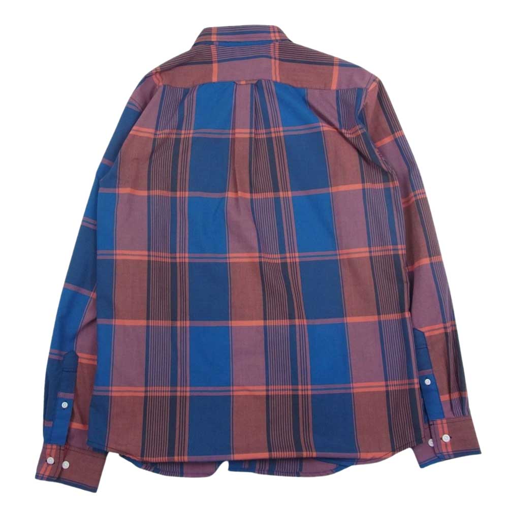 THE NORTH FACE ノースフェイス NR11812 L/S PRIMRO SHIRT マドラス チェック 長袖 シャツ ネイビー系 オレンジ系 L【中古】