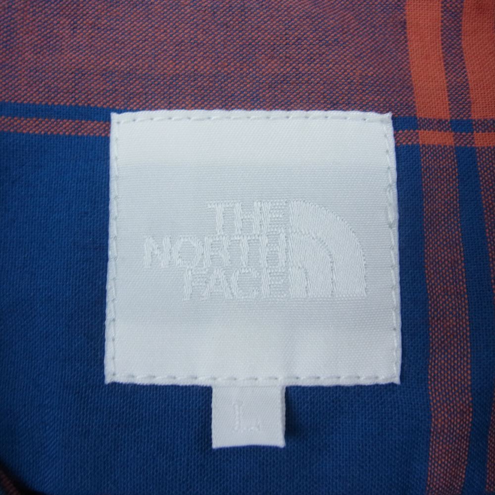 THE NORTH FACE ノースフェイス NR11812 L/S PRIMRO SHIRT マドラス チェック 長袖 シャツ ネイビー系 オレンジ系 L【中古】