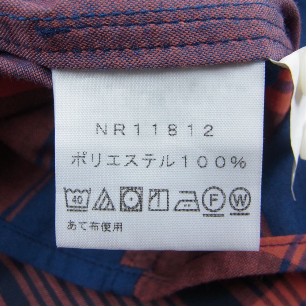 THE NORTH FACE ノースフェイス NR11812 L/S PRIMRO SHIRT マドラス チェック 長袖 シャツ ネイビー系 オレンジ系 L【中古】