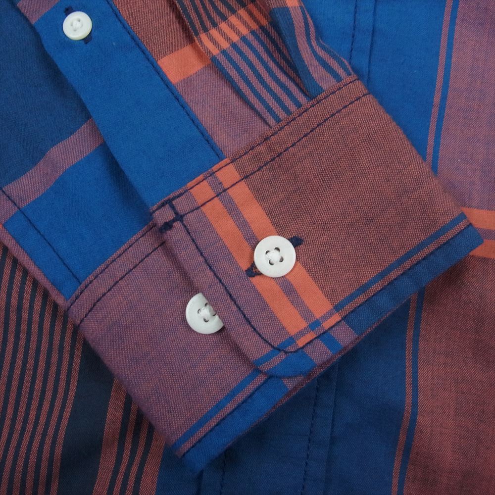 THE NORTH FACE ノースフェイス NR11812 L/S PRIMRO SHIRT マドラス チェック 長袖 シャツ ネイビー系 オレンジ系 L【中古】