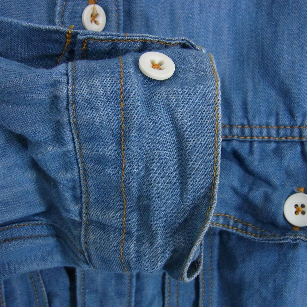 nonnative ノンネイティブ NN-S2308 WORKER SHIRT C/L 7oz DENIM コットン リネン 長袖 ワーク デニム シャツ インディゴブルー系 O【中古】