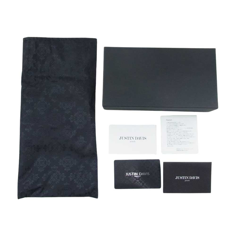 Justin Davis ジャスティンデイビス JDV013 ALEC LEATHER WALLET バイカラー ボタン 長財布 ブラック系【美品】【中古】