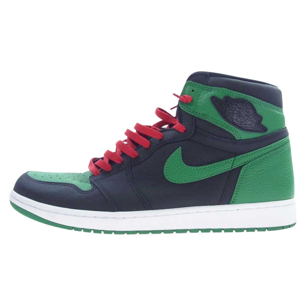 NIKE ナイキ 555088-030 Air Jordan 1 Retro High OG Black Pine Green エアジョーダン1 レトロ ハイ OG ブラック パイングリーン スニーカー ブラック系 グリーン系 32cm【美品】【中古】