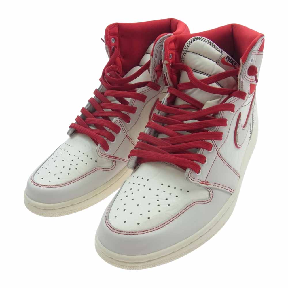 NIKE ナイキ 555088-160 Air Jordan 1 Retro High OG Sail University Red エアジョーダン1 レトロ ハイ OG セイル ユニバーシティ レッド スニーカー ホワイト系 32cm【美品】【中古】