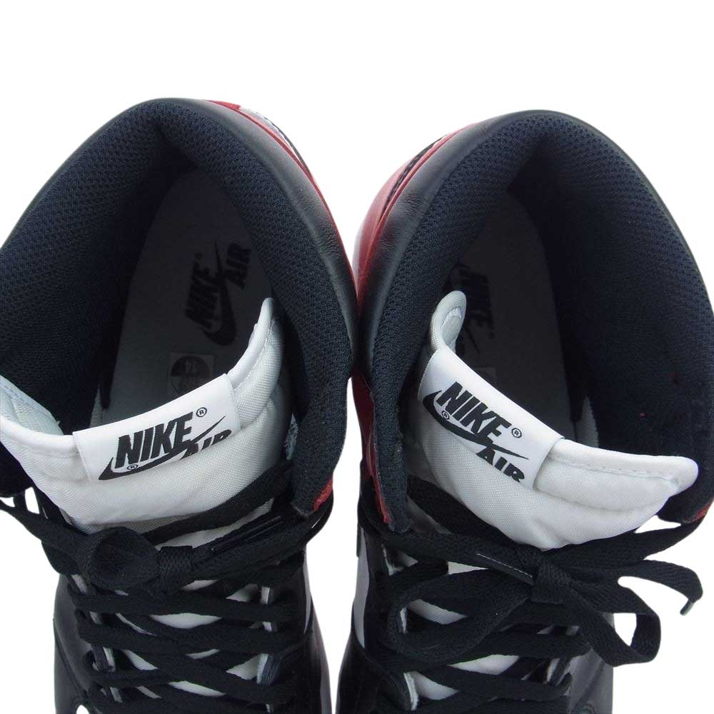 NIKE ナイキ 555088-125 Air Jordan 1 Retro High OG Black Toe エアジョーダン 1 レトロ ハイ OG ブラック トゥ スニーカー ブラック系 レッド系 ホワイト系 32cm【新古品】【未使用】【中古】