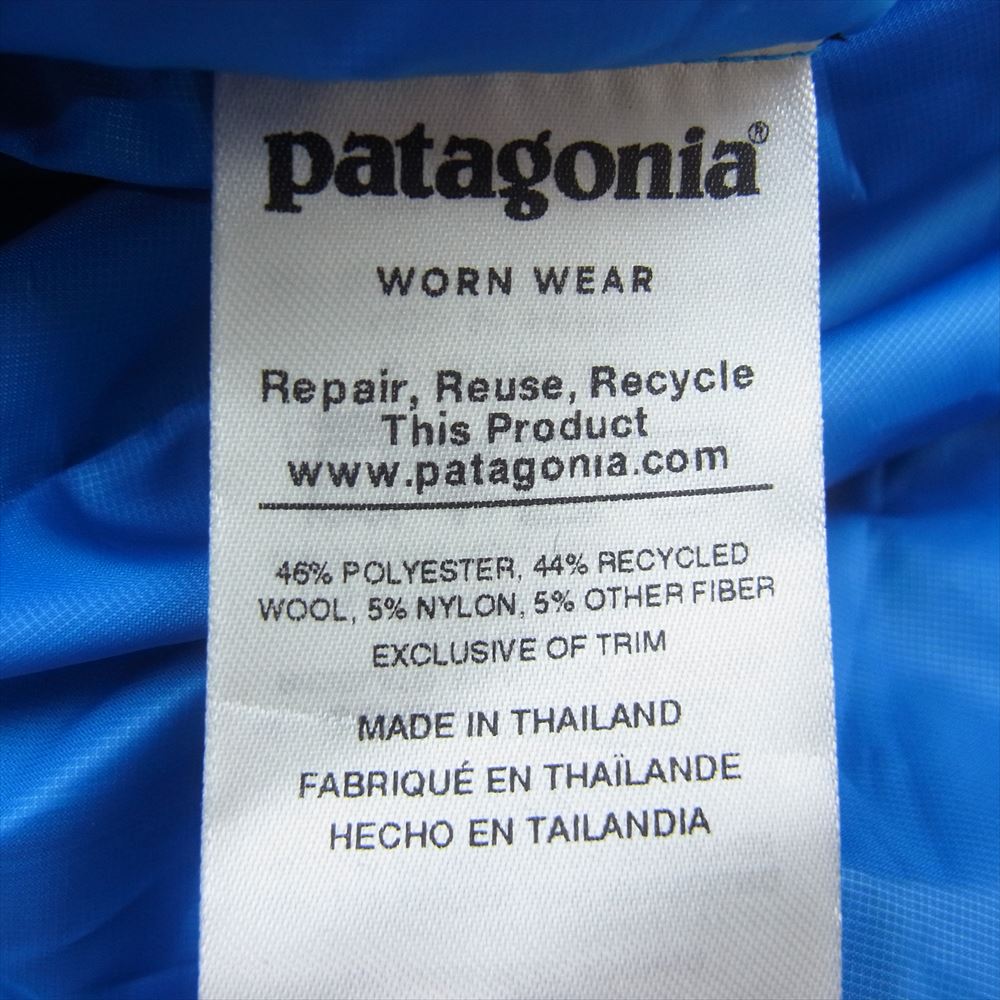 patagonia パタゴニア 26930FA18 グリセード ウーリーフリース リサイクルウール リバーシブル ペスト ネイビー系 ブルー系 L【中古】