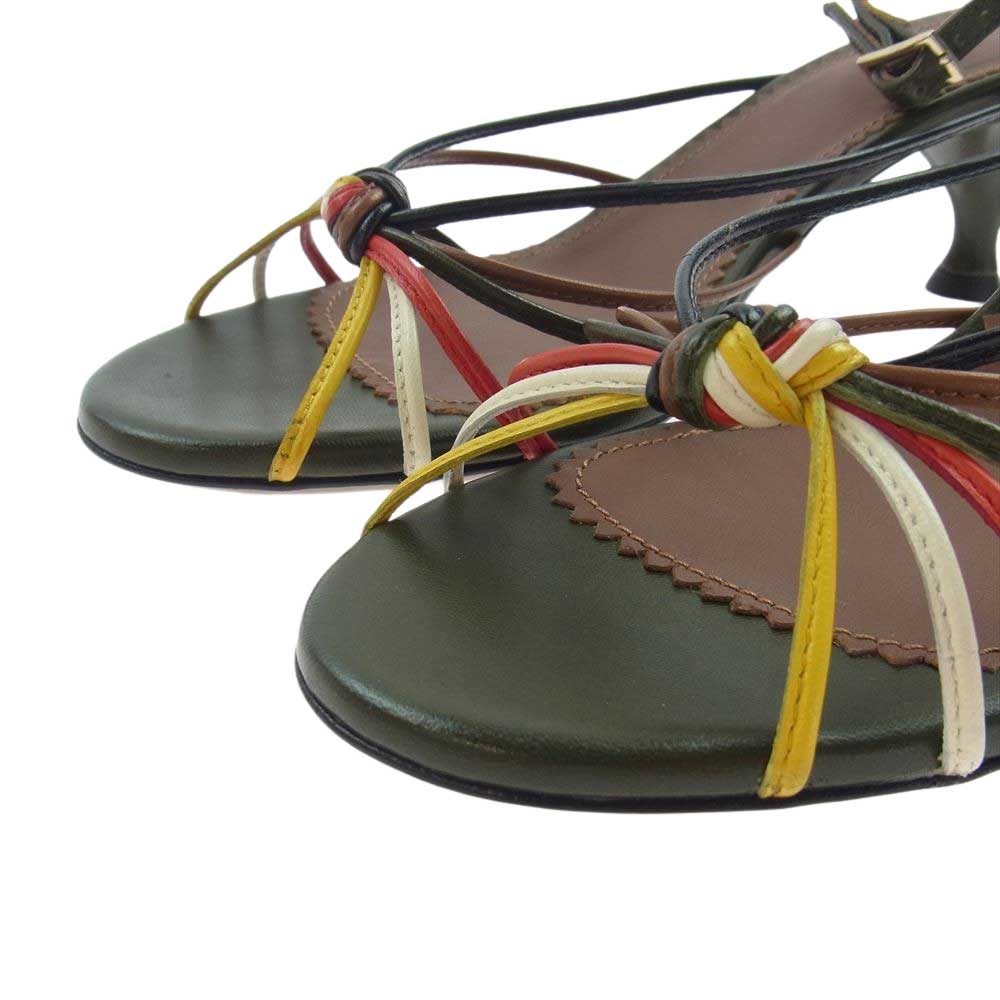ロートレショーズ ストラップ ヒール サンダル カーキ系 37【極上美品】【中古】