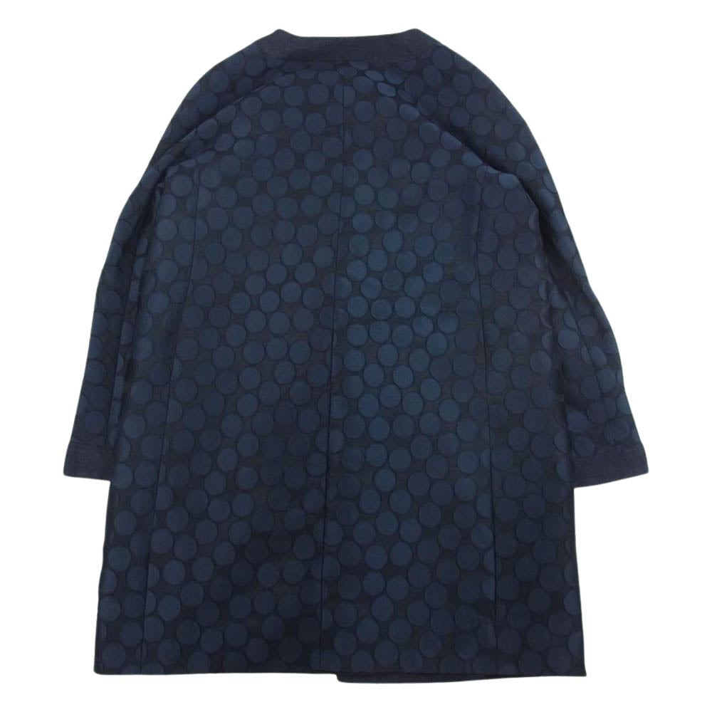 MAX MARA マックスマーラ 50810467 WEEKEND Pretty Denim デニム ノーカラー 刺繍 コート ネイビー系 38【中古】