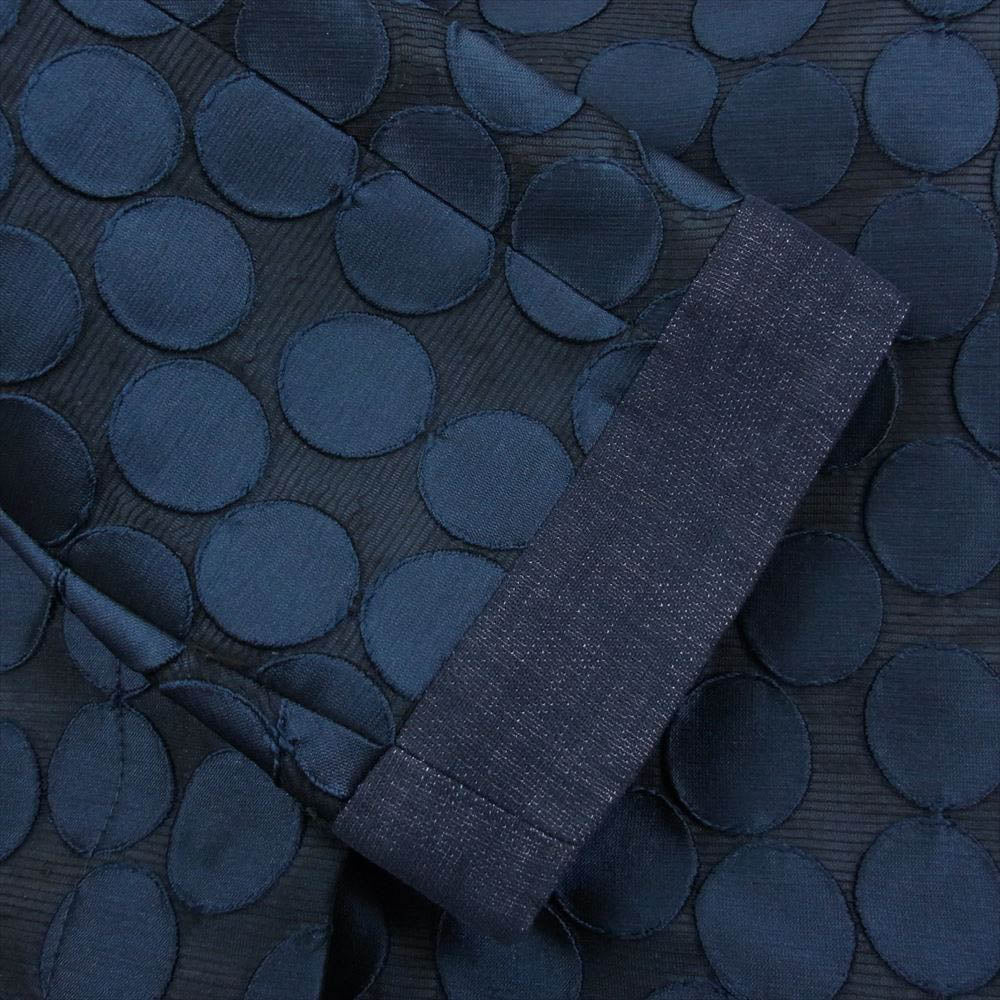 MAX MARA マックスマーラ 50810467 WEEKEND Pretty Denim デニム ノーカラー 刺繍 コート ネイビー系 38【中古】
