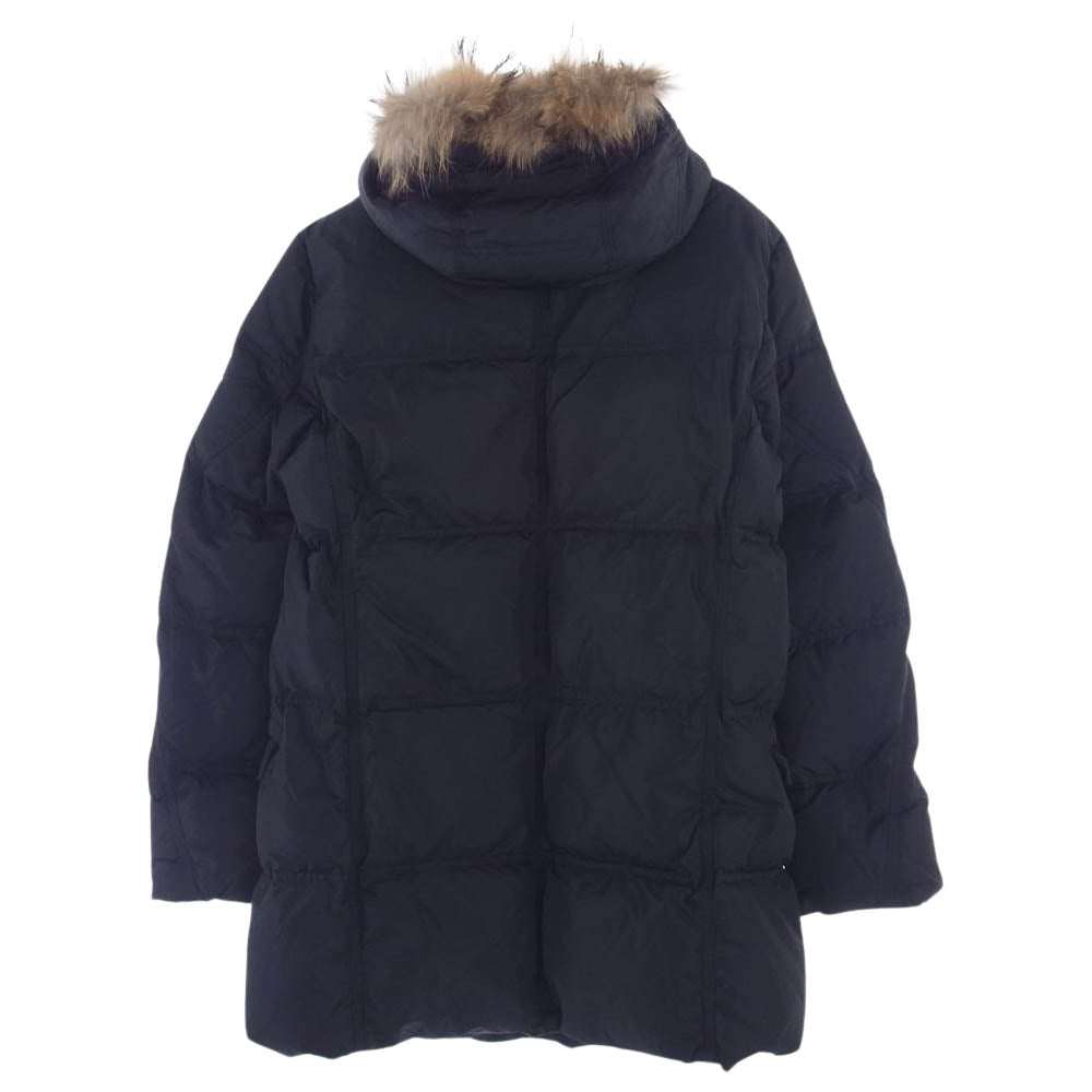 PEUTEREY ピューテリー ラクーン ファー ダウン コート ジャケット ブラック系 48【中古】