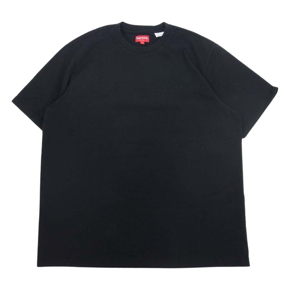 Supreme シュプリーム 22AW Contrast Applique S/S Top コントラスト アップリケ 半袖 Tシャツ ブラック系 L【中古】