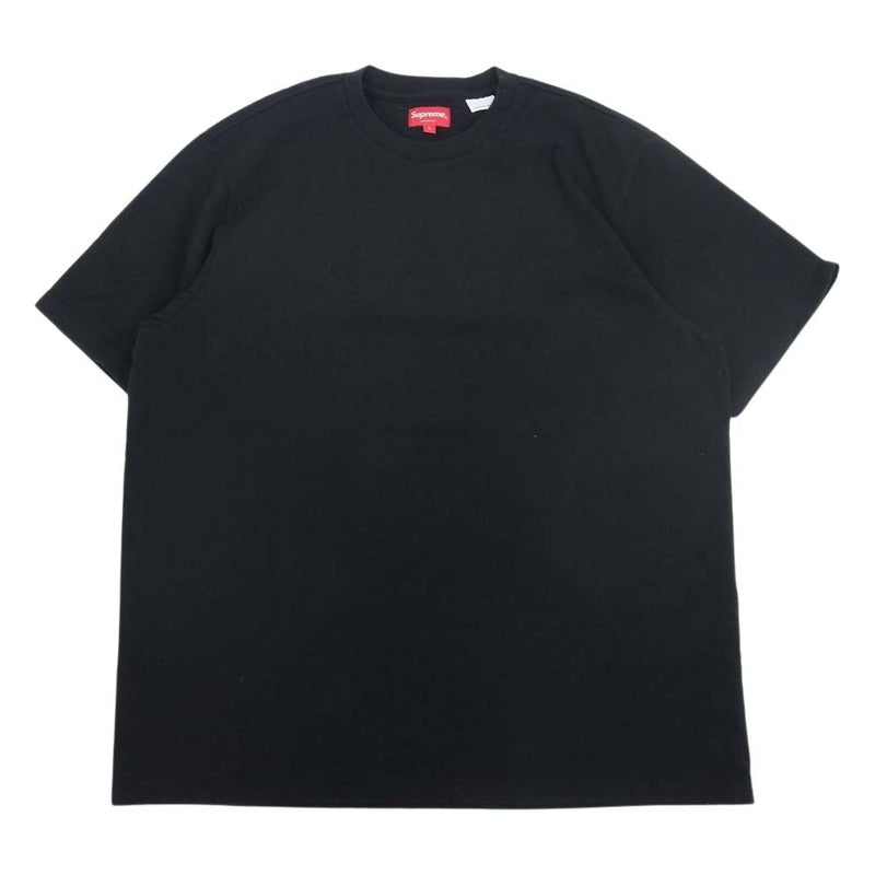 Supreme シュプリーム 22AW Contrast Applique S/S Top コントラスト アップリケ 半袖 Tシャツ ブラック系 L【中古】