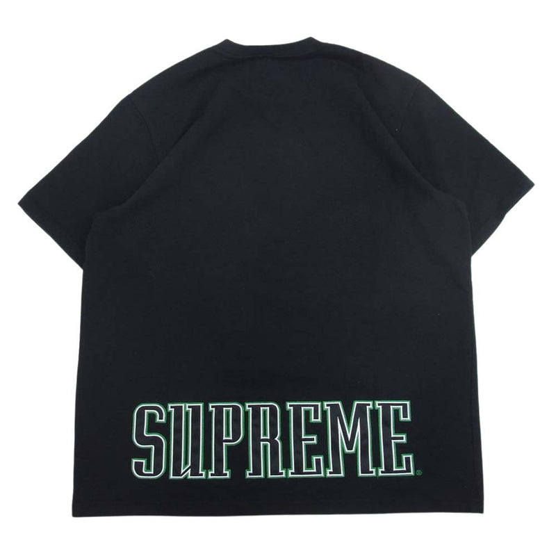 Supreme シュプリーム 22AW Contrast Applique S/S Top コントラスト アップリケ 半袖 Tシャツ ブラック系 L【中古】