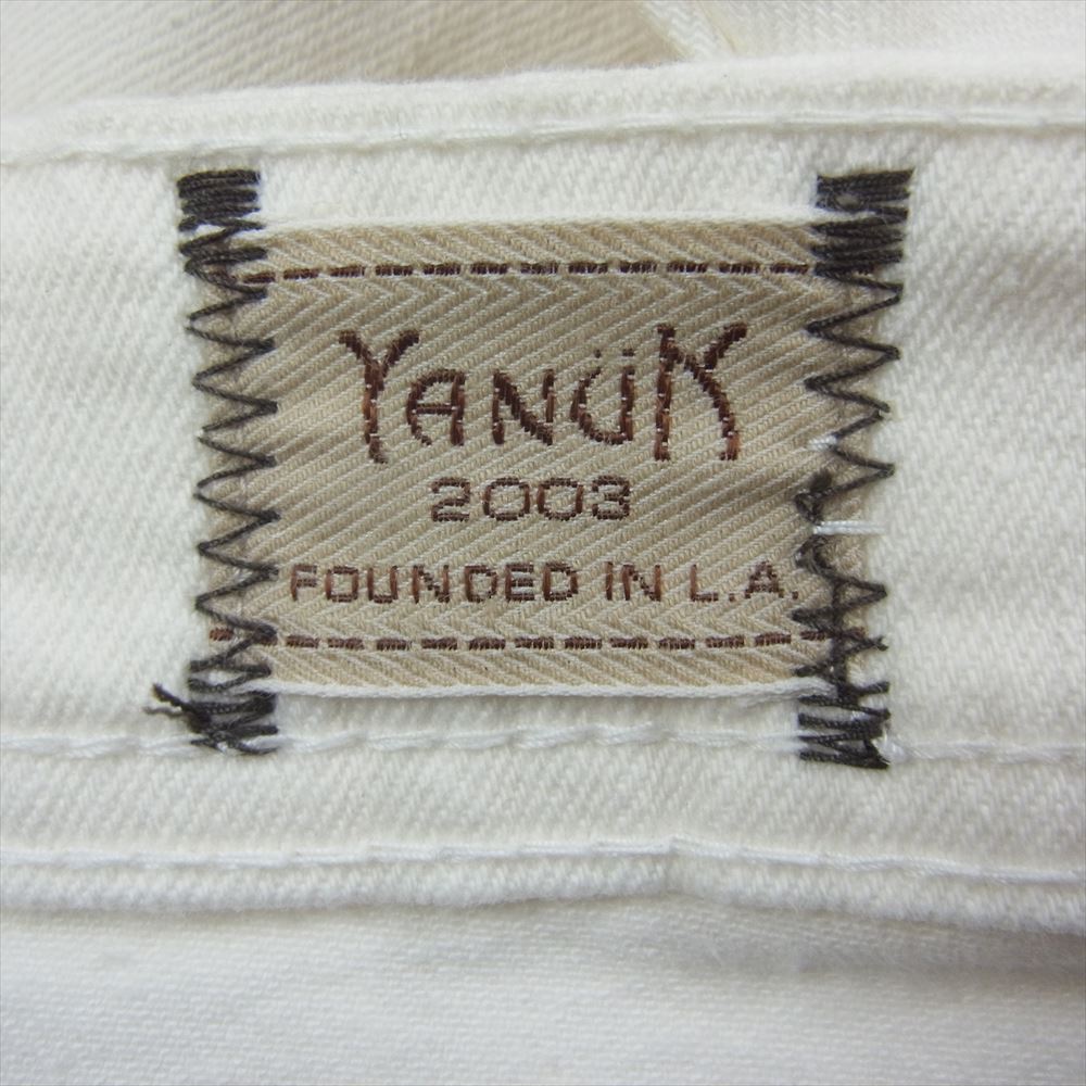 YANUK ヤヌーク 57221011 VINCENT ヴィンセント スリムテーパード パンツ ホワイト系 31【中古】