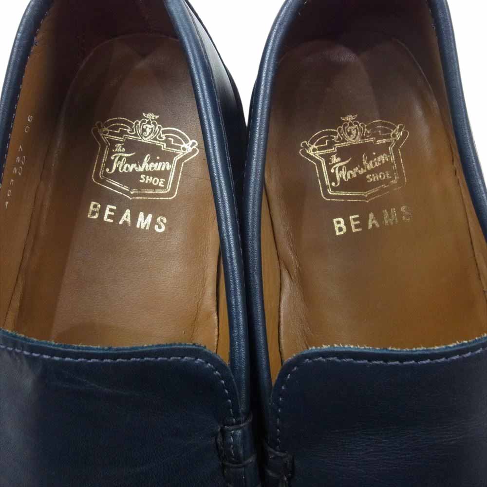 フローシャイム × BEAMS ビームス ネイビー コブラヴァンプ  シューズ ネイビー系 27cm【中古】