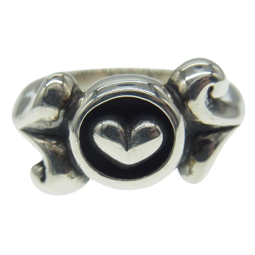 TRAVIS WALKER トラヴィスワーカー FANCY HEART RING ファンシー ハート リング シルバー系 9号【中古】