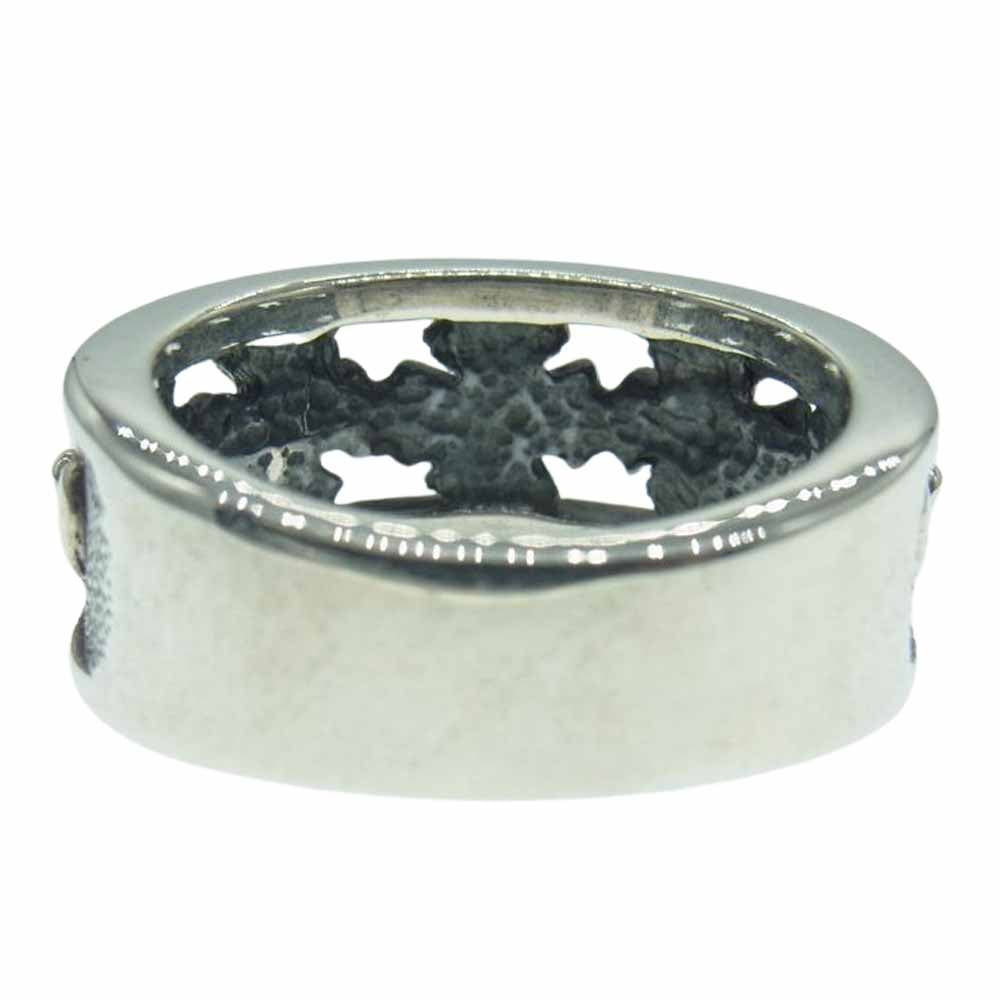 TRAVIS WALKER トラヴィスワーカー CROSS CHANNEL RING クロス リング シルバー系 18号【中古】