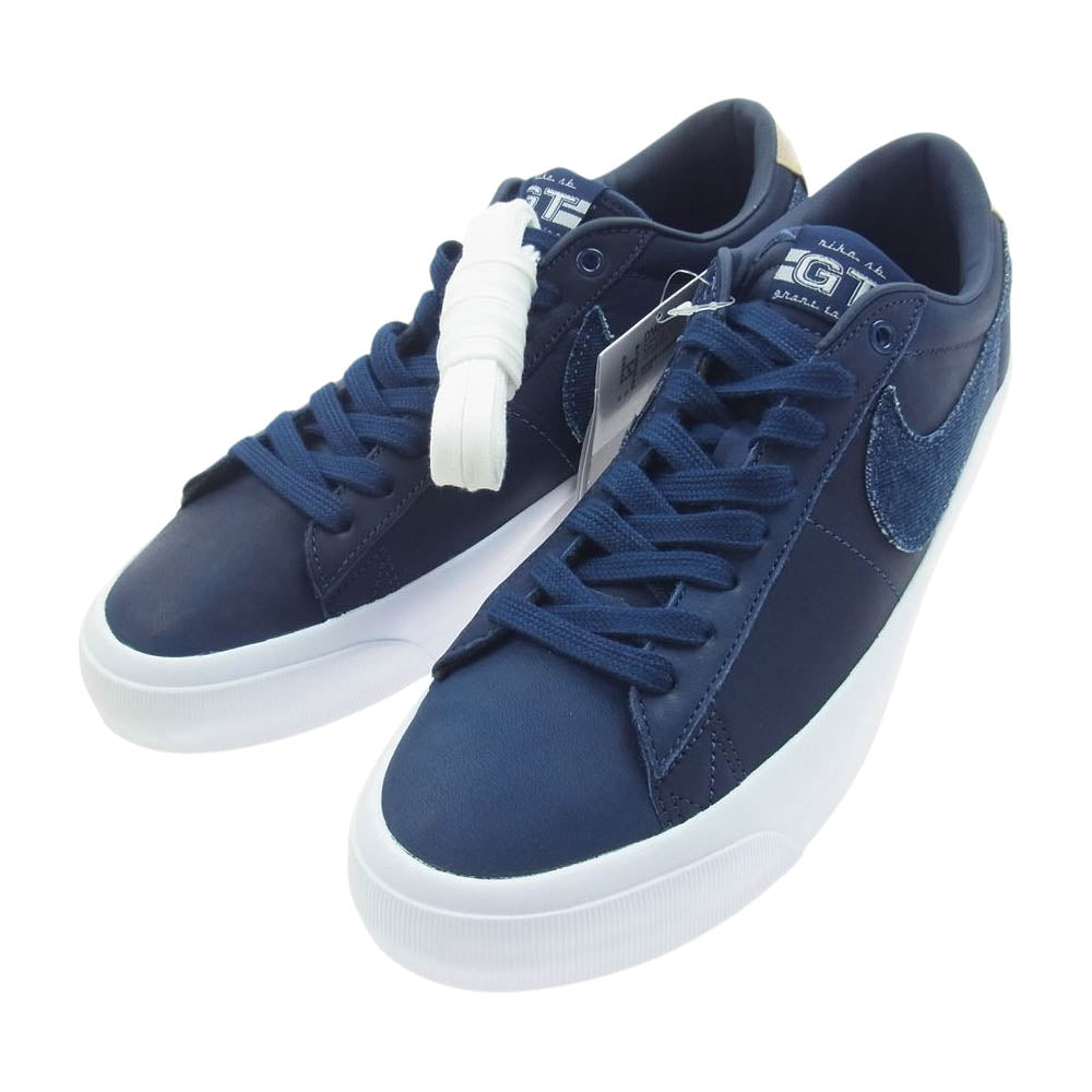 NIKE ナイキ ZOOM BLAZER LOW PRO GT PRM スケート ボーディング ズーム ブレザー ロー グラント テイラー スニーカー ネイビー系 28cm【新古品】【未使用】【中古】