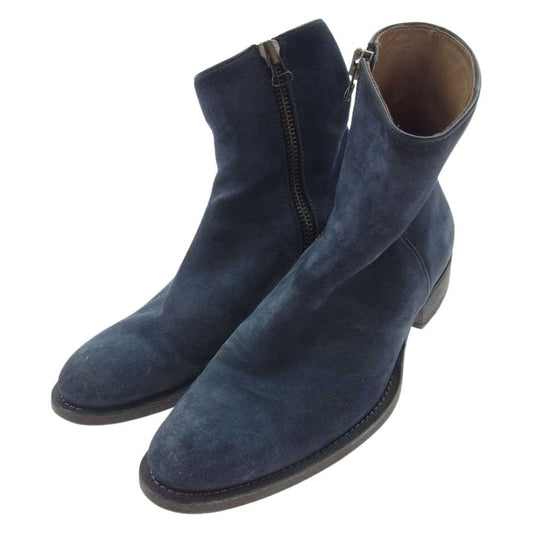 BUTTERO ブッテロ × BARNEYS NEW YORK バーニーズニューヨーク 別注 スエード サイドジップ ブーツ ネイビー系 39【中古】