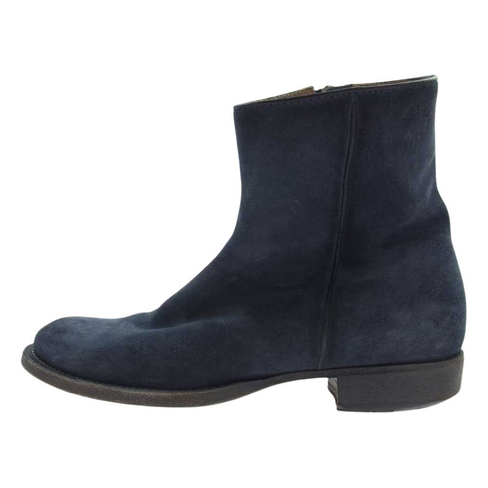 BUTTERO ブッテロ × BARNEYS NEW YORK バーニーズニューヨーク 別注 スエード サイドジップ ブーツ ネイビー系 39【中古】
