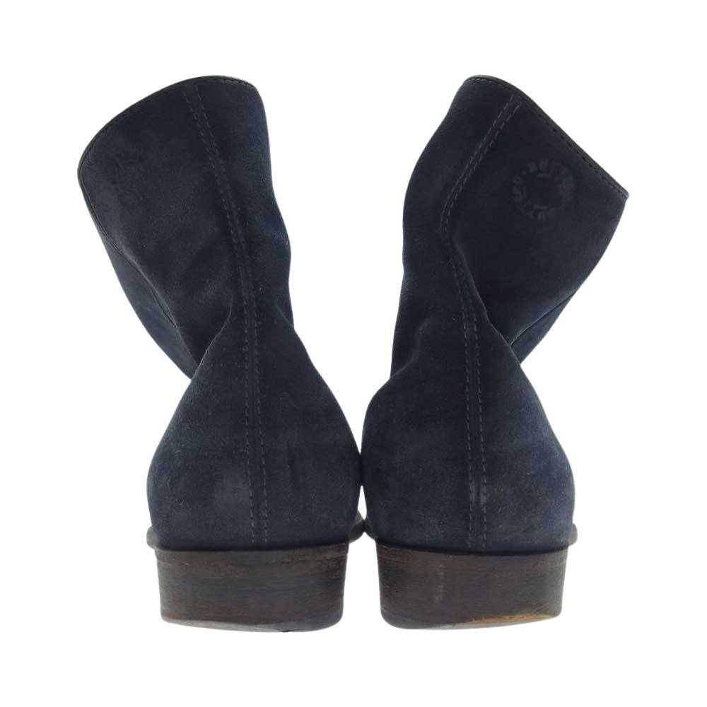 BUTTERO ブッテロ × BARNEYS NEW YORK バーニーズニューヨーク 別注 スエード サイドジップ ブーツ ネイビー系 39【中古】