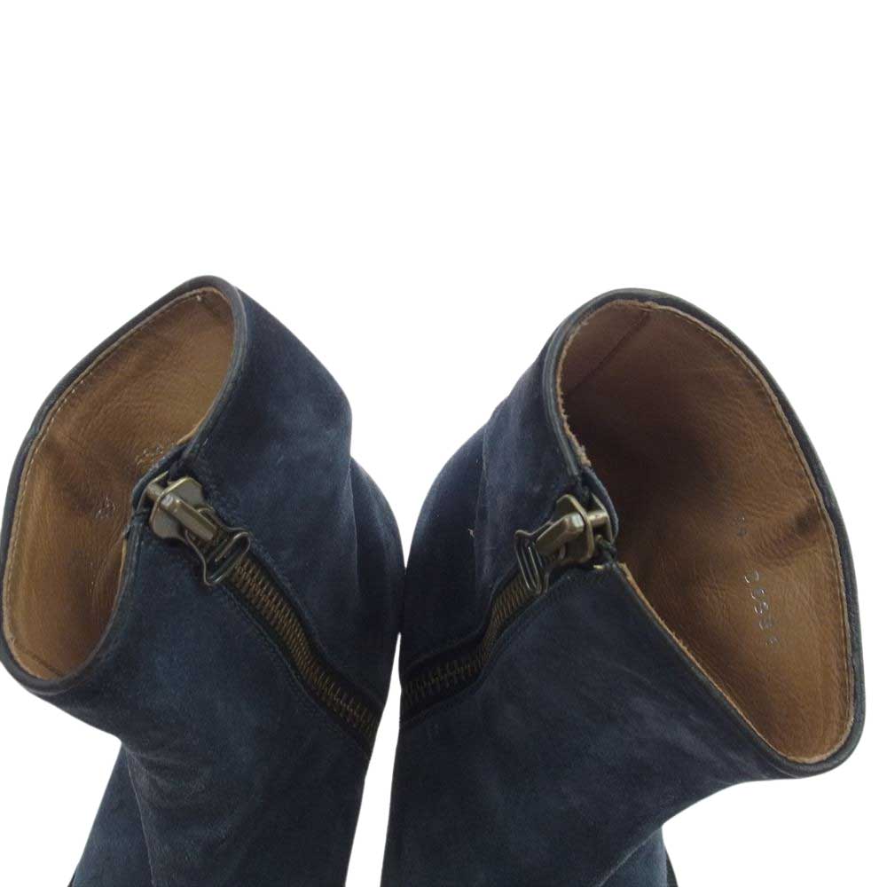 BUTTERO ブッテロ × BARNEYS NEW YORK バーニーズニューヨーク 別注 スエード サイドジップ ブーツ ネイビー系 39【中古】
