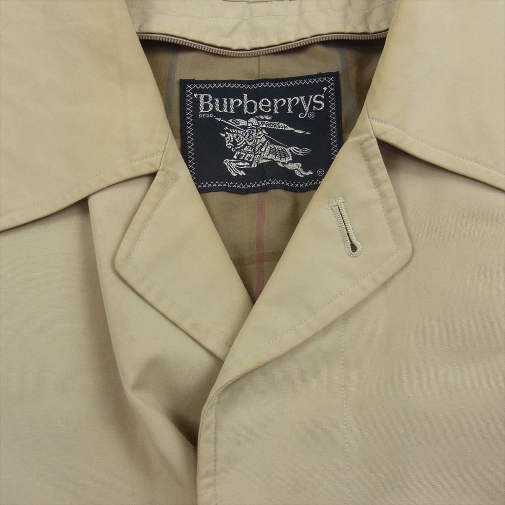 BURBERRY バーバリー 55-906-02 70s~80s 裏地チェック トレンチ コート ベージュ系【中古】