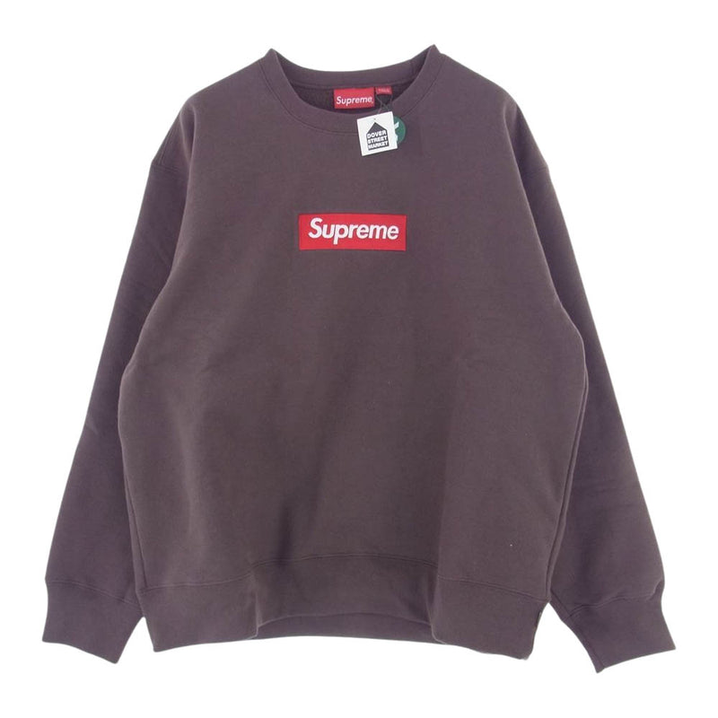 Supreme シュプリーム 22AW  Box Logo Crewneck クルーネック スウェット ブラウン系 L【美品】【中古】