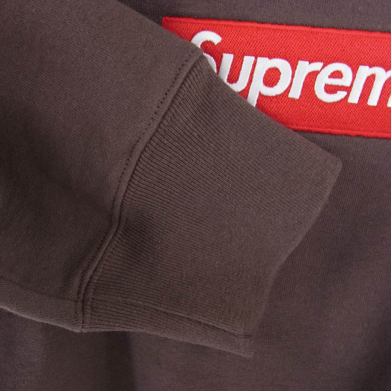 Supreme シュプリーム 22AW  Box Logo Crewneck クルーネック スウェット ブラウン系 L【美品】【中古】