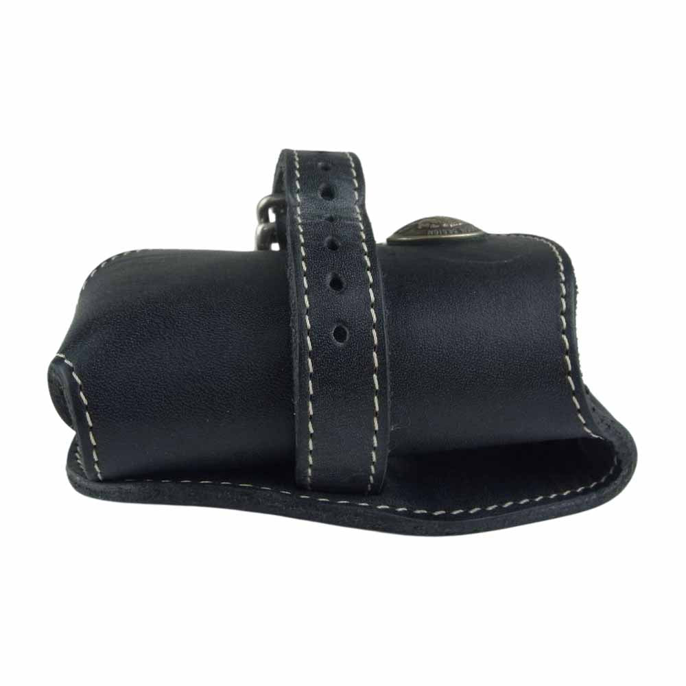 レッドムーン ウェスタン シルバー コンチョ レザー シガレット マルチ ケース ブラック系【中古】