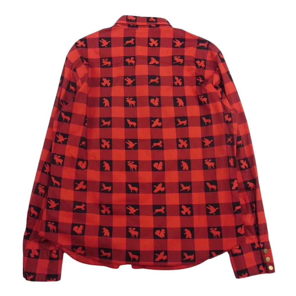 TENDERLOIN テンダーロイン T-WESTERN SHT W　ウィンチェスター ウエスタン 長袖 チェック シャツ レッド系 S【中古】