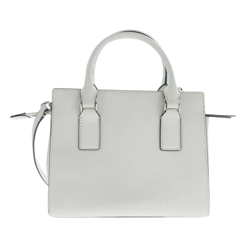 Kate Spade ケイトスペード レザー 2WAY ロゴ ショルダー ハンドバッグ ホワイト系【中古】