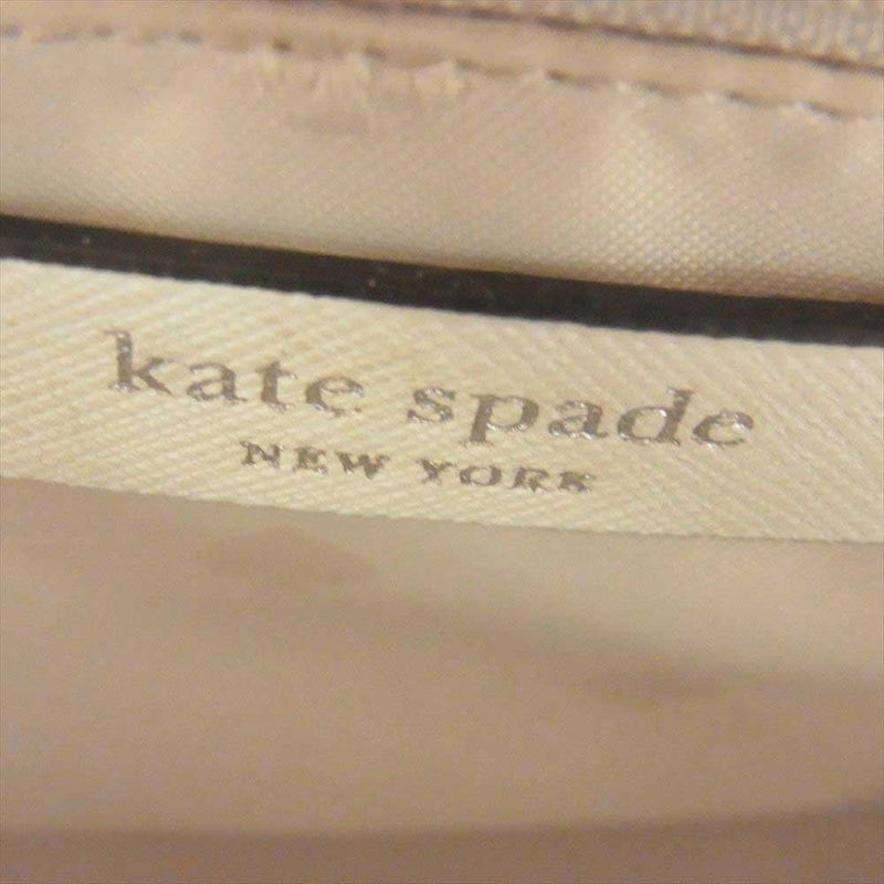 Kate Spade ケイトスペード レザー 2WAY ロゴ ショルダー ハンドバッグ ホワイト系【中古】