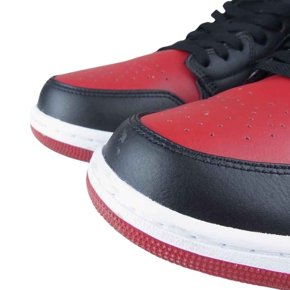 NIKE ナイキ 553558-066 Air Jordan 1 Low Bred エアジョーダン1 ロー ブレッド スニーカー ブラック系 28cm【中古】