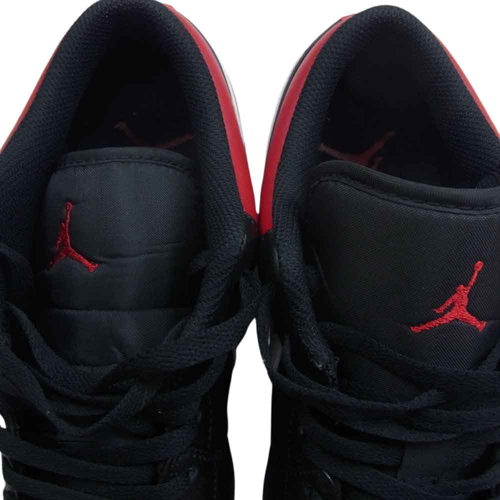 NIKE ナイキ 553558-066 Air Jordan 1 Low Bred エアジョーダン1 ロー ブレッド スニーカー ブラック系 28cm【中古】