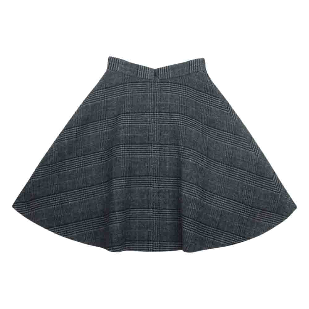 JILLSTUART ジルスチュアート チェック ドレープ ウール スカート ブラック系 0 【中古】