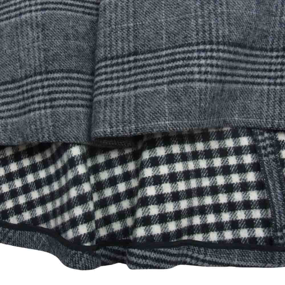 JILLSTUART ジルスチュアート チェック ドレープ ウール スカート ブラック系 0 【中古】