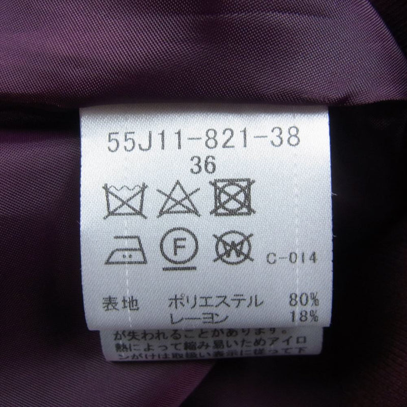 ブルーレーベルクレストブリッジ 55J11-821-38 ベルト付き ジャンパースカート パープル系 36【中古】