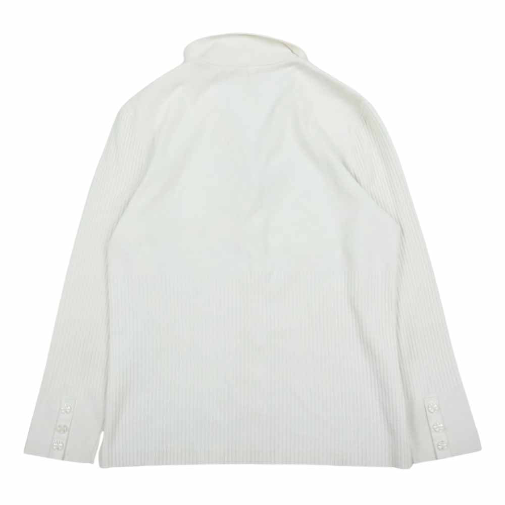 ジュンアシダ ショールカラー 4B カットソー カーディガン ホワイト系 M【中古】
