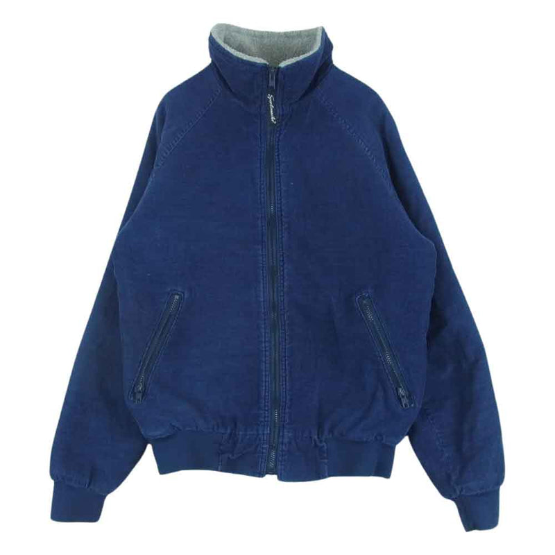 スポーツマスター polarfleece フリース コーデュロイ ジャケット アメリカ製 ネイビー系 S【中古】