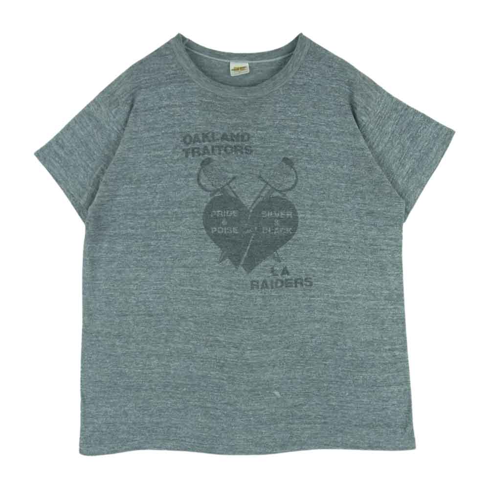 ラッセルアスレチック 70s~80s OAKLAND TRAITORS LA RAIDERS 霜降り 半袖 Tシャツ グレー系 M【中古】