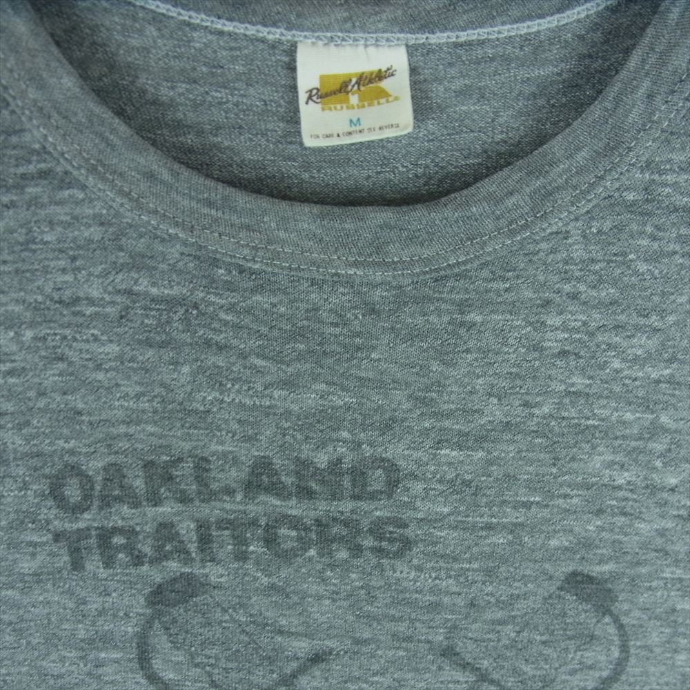 ラッセルアスレチック 70s~80s OAKLAND TRAITORS LA RAIDERS 霜降り 半袖 Tシャツ グレー系 M【中古】