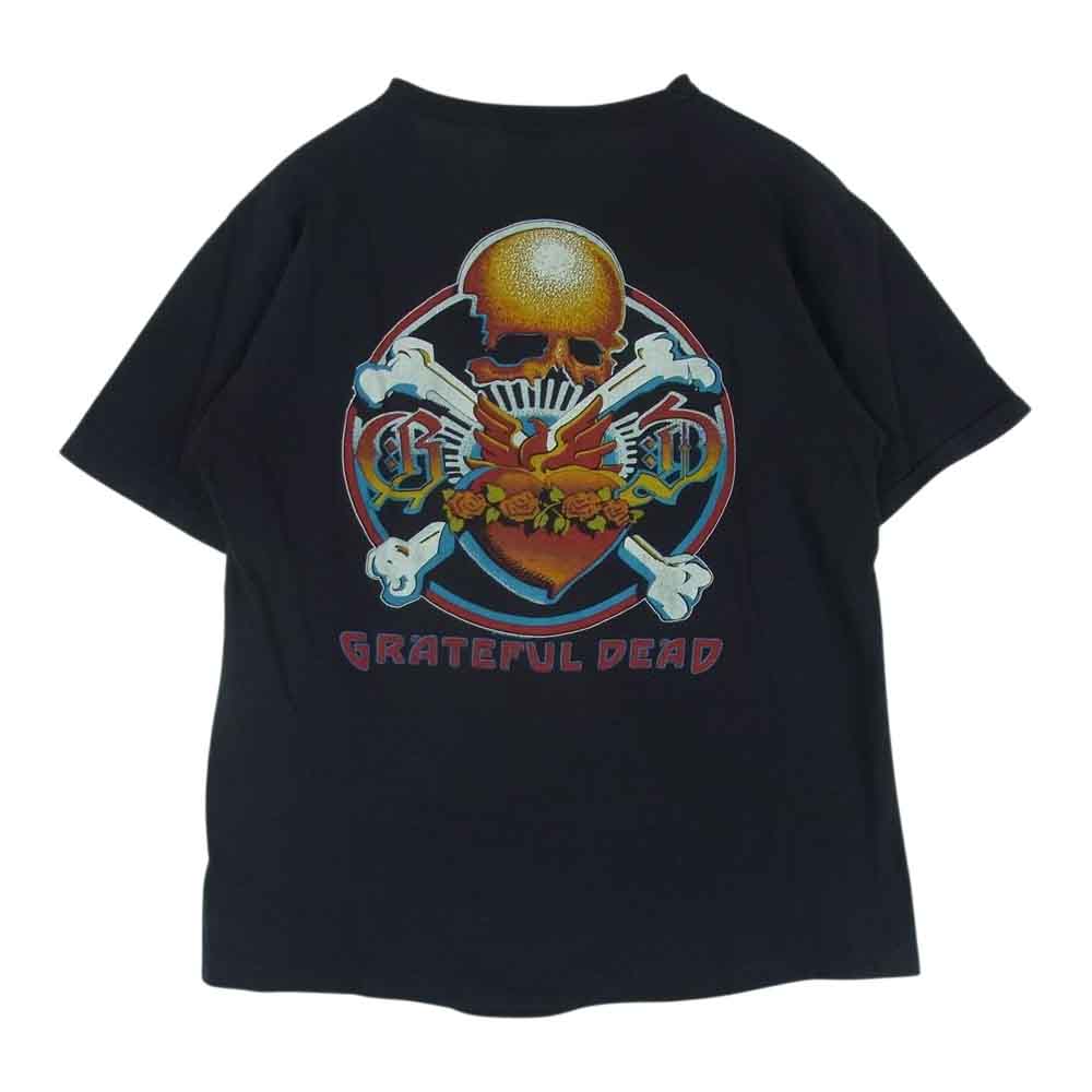 ヴィンテージ 80s GRATEFUL DEAD グレイトフルデッド バンド Tシャツ 半袖 Dead Set Reckoning マウス&ケリー ブラック系 L【中古】