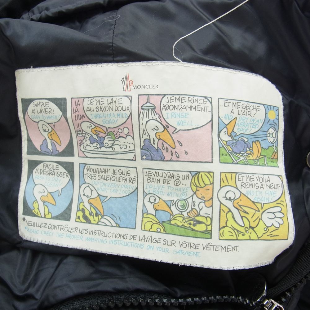 MONCLER モンクレール 国内正規品 320934933905 HERMINE GIUBBOTTO エルミンヌ ロゴワッペン ダウンコート ジャケット ブラック系  00 【中古】