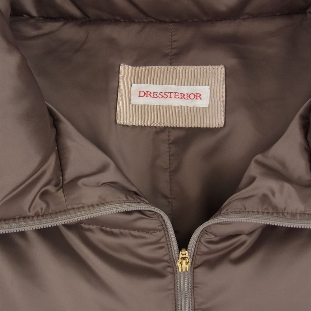 DRESSTERIOR ドレステリア 085-47052 スタンドカラー ショート ダウンジャケット ブラウン系 36【中古】
