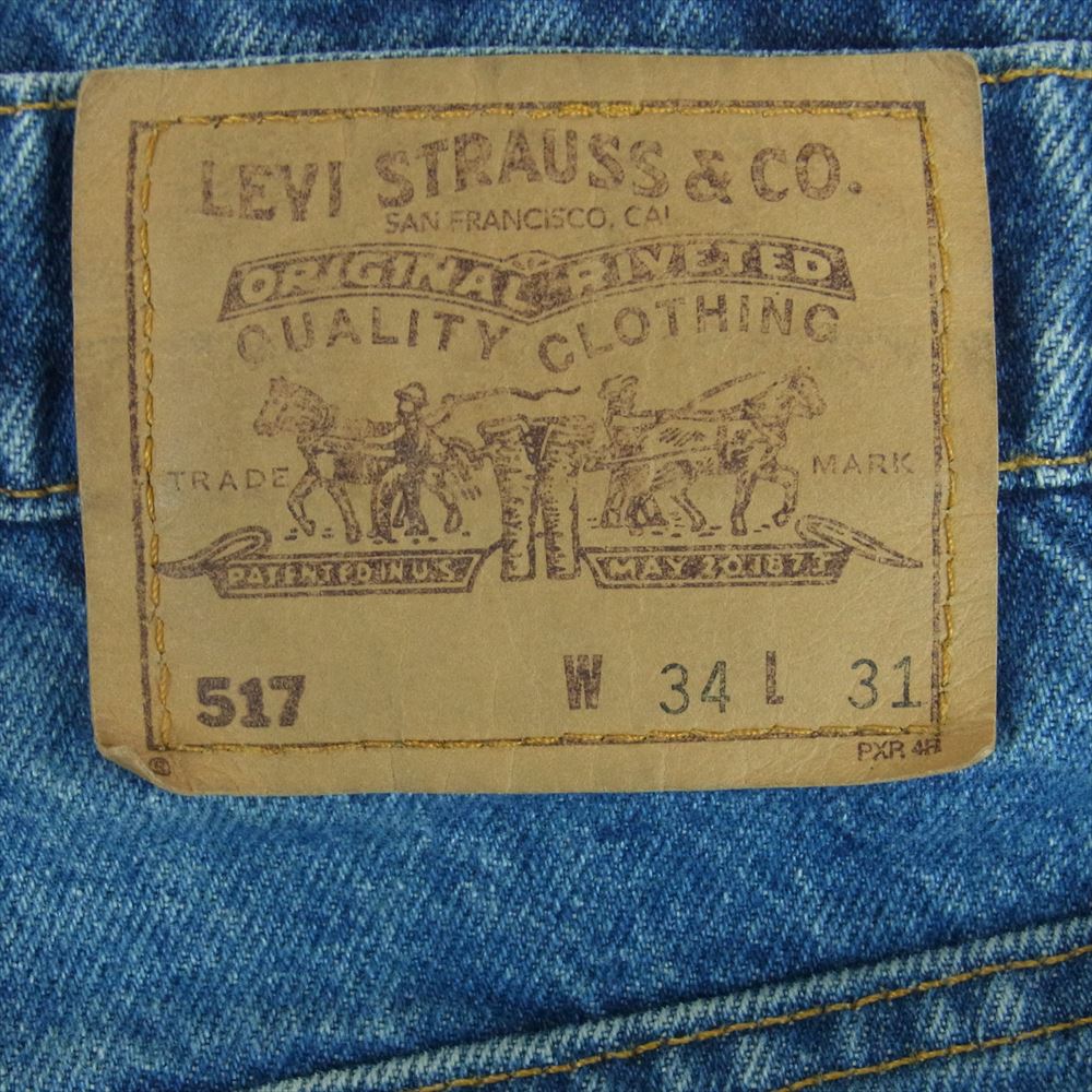 Levi's リーバイス ブランク オレンジタブ ボタン裏刻印575 517 デニム パンツ インディゴブルー系 W34 L31【中古】