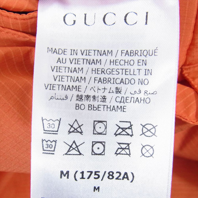 GUCCI グッチ 21AW 663764 × THE NORTH FACE NYLON CARGO PANTS ノースフェイス ナイロン カーゴ パンツ オレンジ系 M【美品】【中古】