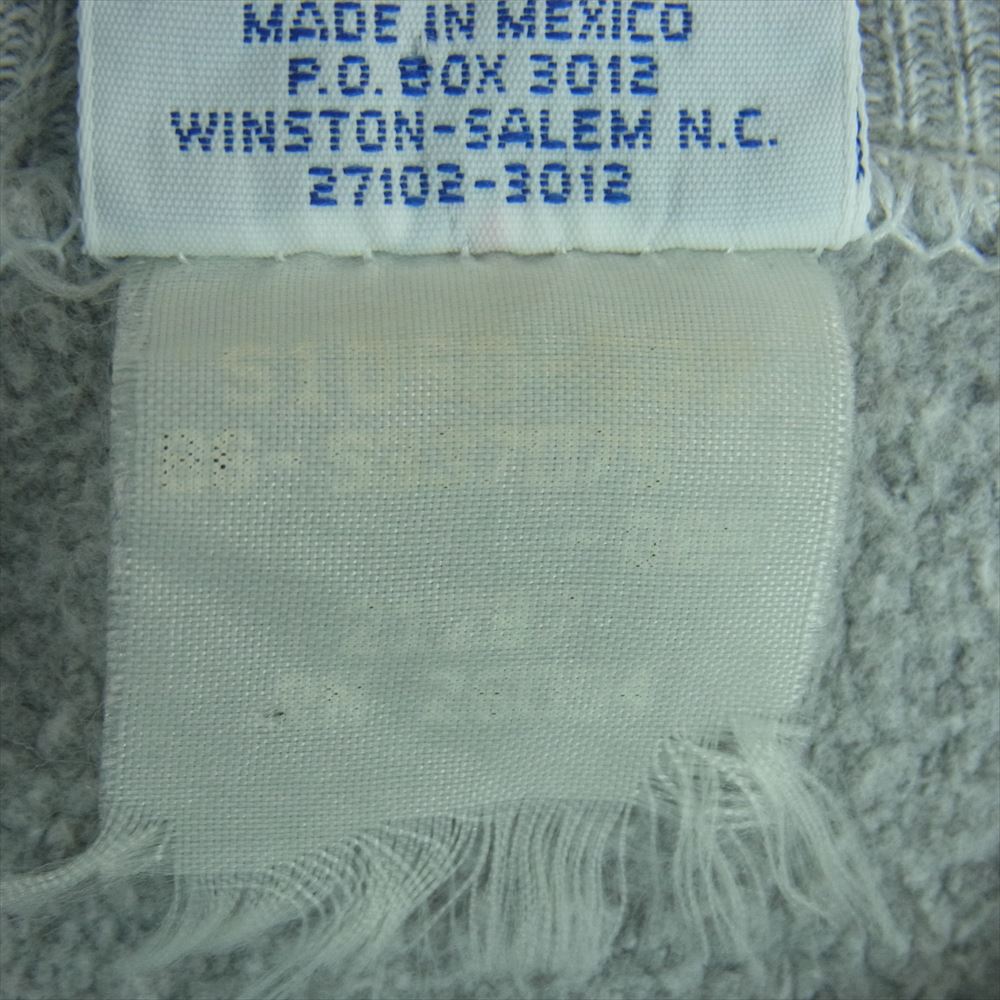 Champion チャンピオン ヴィンテージ 90s 刺繍タグ メキシコ製 REVERSE WEAVE ワンポイントロゴ リバースウィーブ クルーネック スウェット トレーナー グレー系 M【中古】