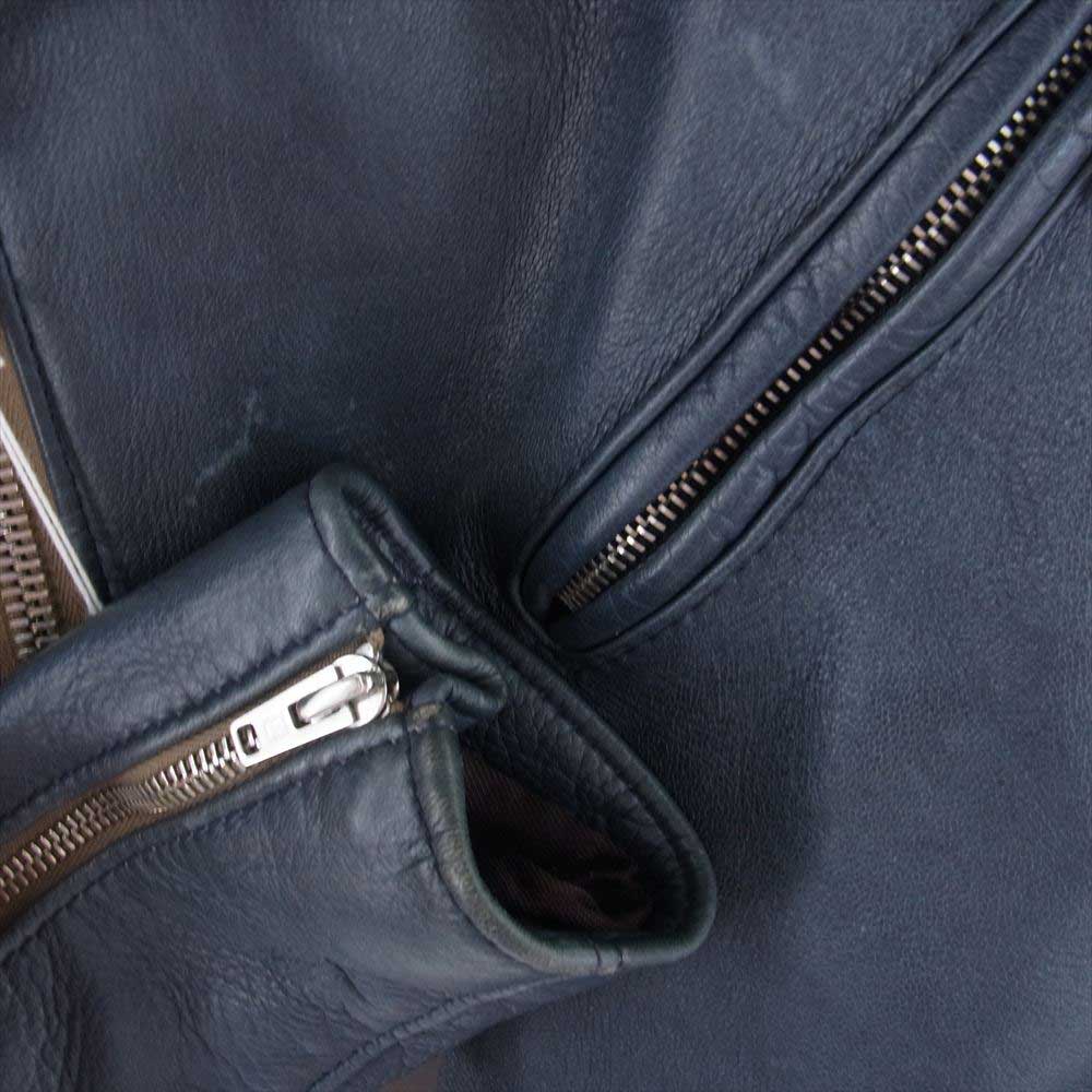 Lewis Leathers ルイスレザー × The REAL McCOY'S リアルマッコイズ Cyclone サイクロン ディアスキン ダブル レザー ライダース ジャケット グレー系 38【中古】