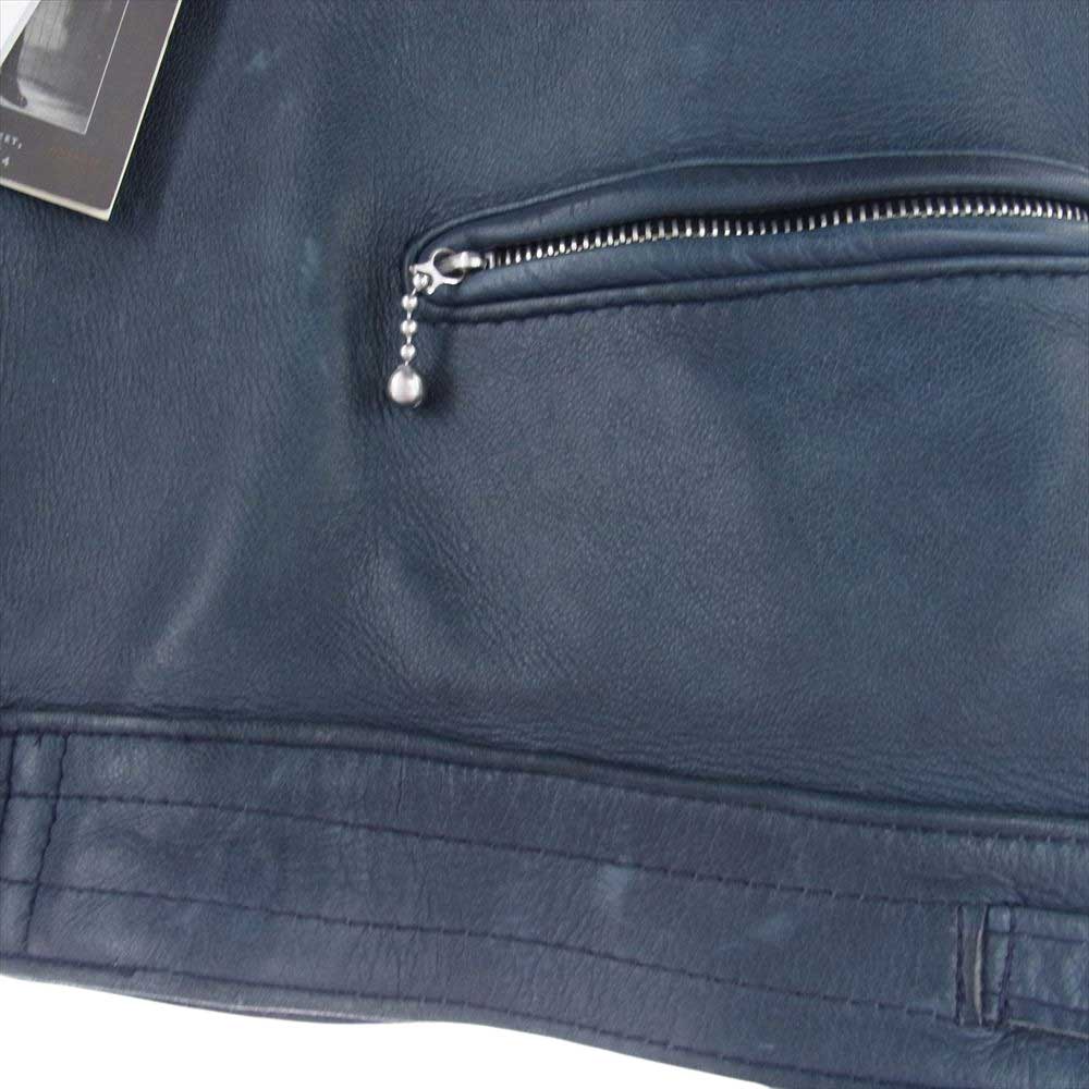 Lewis Leathers ルイスレザー × The REAL McCOY'S リアルマッコイズ Cyclone サイクロン ディアスキン ダブル レザー ライダース ジャケット グレー系 38【中古】
